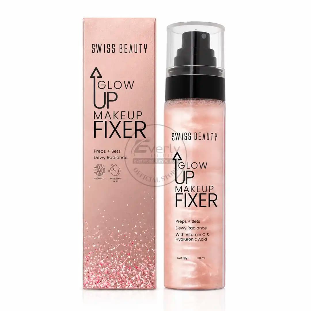 Swiss Beauty Glow Up Makeup Fixer 100ml – Dewy Radiance Setting Spray