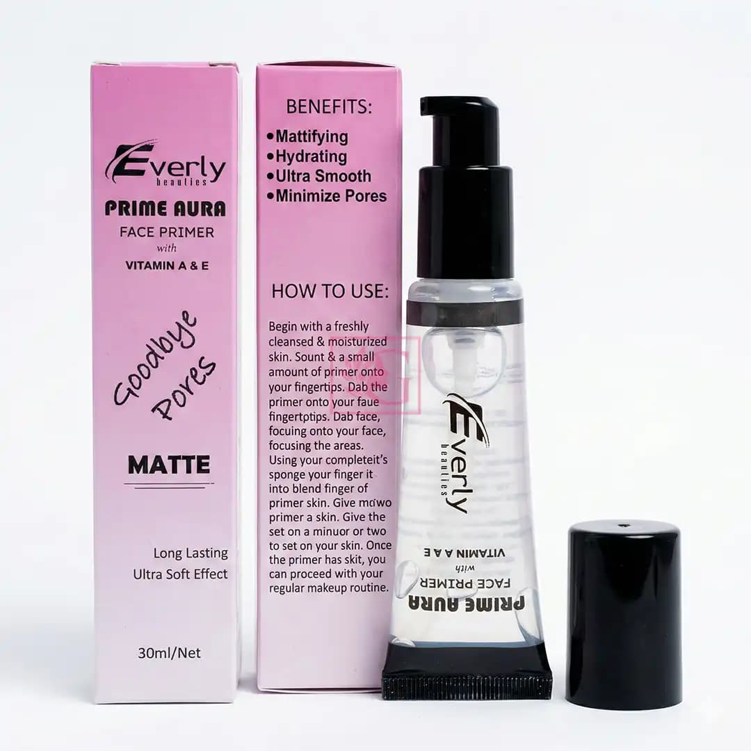 Everly Beauties Prime Aura Face Primer with Vitamin A & E – 30ml