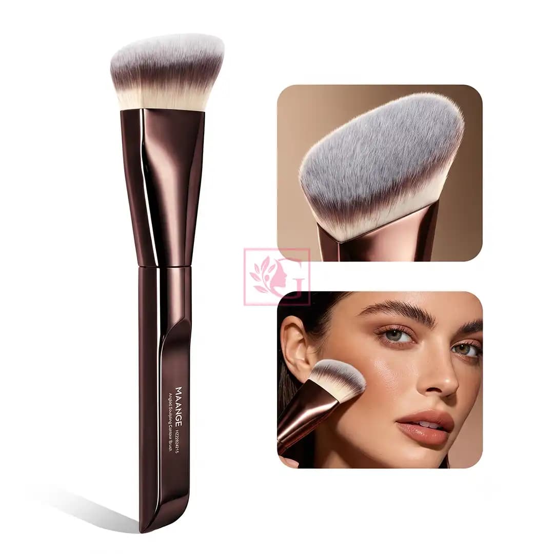 MAANGE 1pcs Angled Shaping Contour Brush – Brown