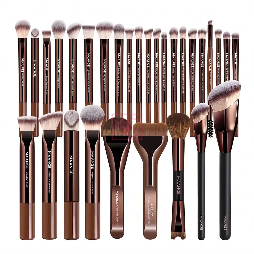 MAANGE Professional 30pcs Makeup Brush Set – Brown