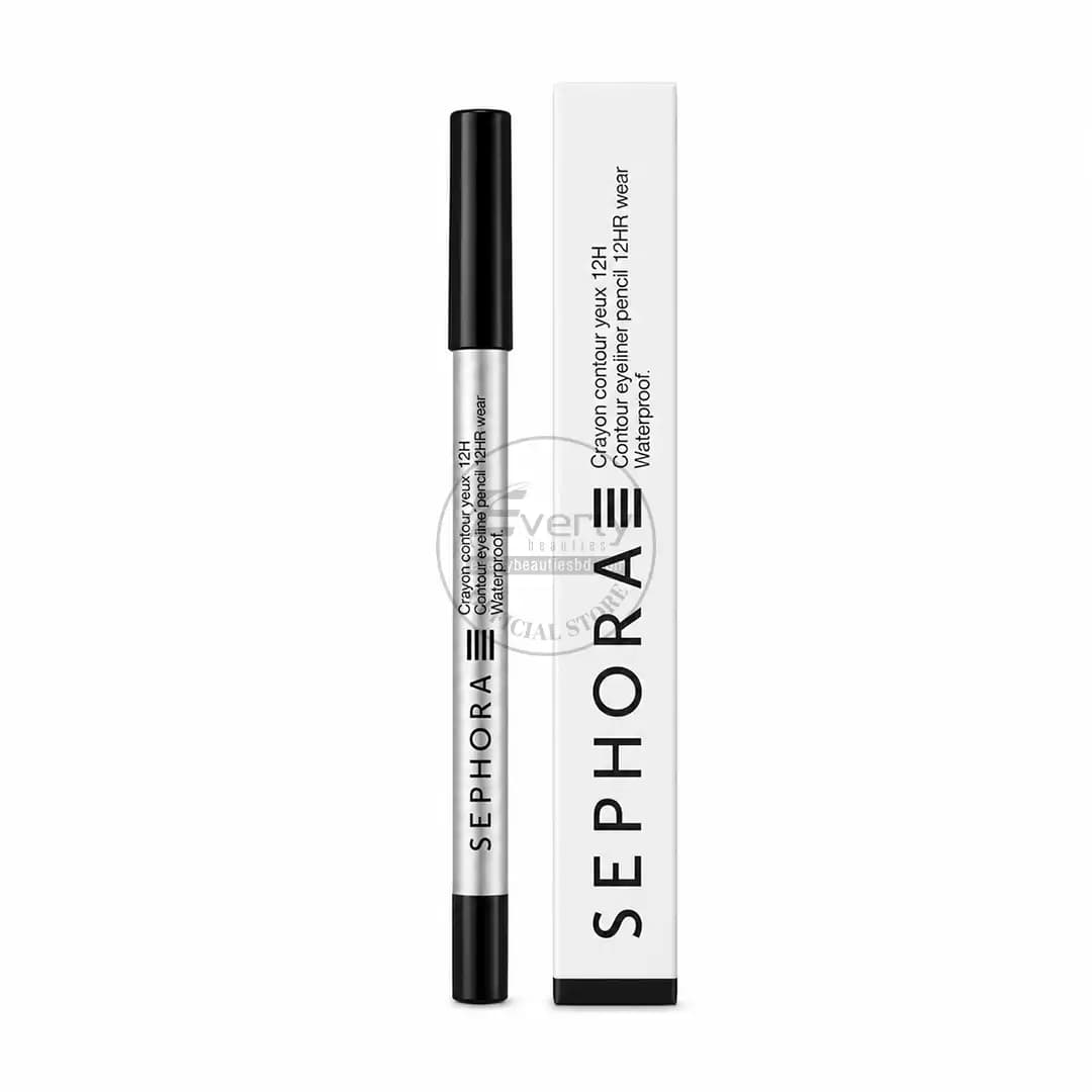 Sephora 12HR Waterproof Kajal | Long-Lasting Eye Pencil | Smudge-Proof Intense Color | Glides Smoothly | Perfect for Waterline & Lash Line